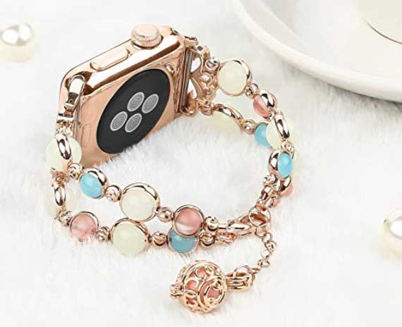 Bracelete de pérola luminosa para Apple Watch