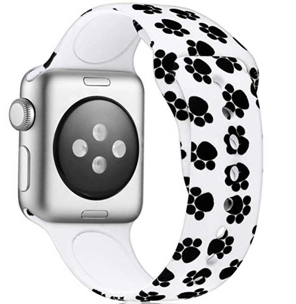 Cat Paw Print em Soft Silicon Apple Watch Band