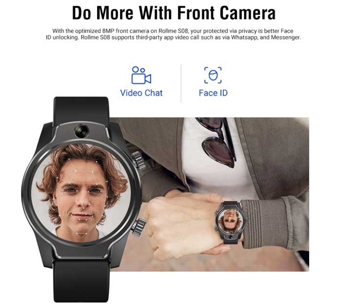 câmera para smartwatch Rollme S08