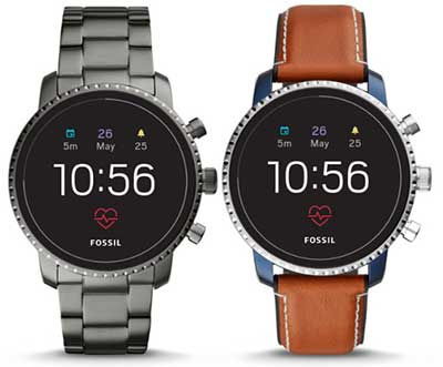 Fossil adicionou novos Q Smartwatches - RH de risco e RH explorista