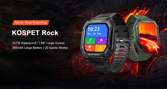 Kospet Rock -Rugged Sporty Smartwatch, revisão dos recursos