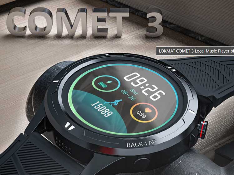 LOKMAT Comet 3 Smartwatch - revisão dos recursos, com chamada por Bluetooth, reprodutor de música