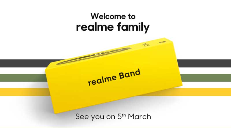 RealMe Smartband - Lançamento oficial em 5 de março de 2021