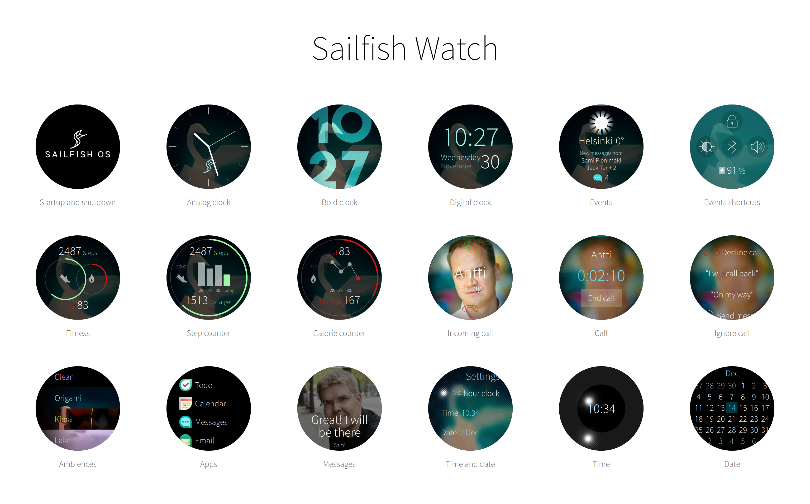 Sailfish Watch OS portado para um Smartwatch Android