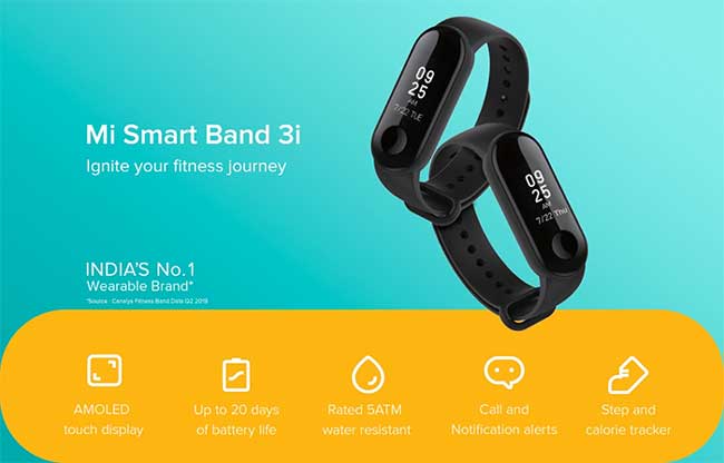 Xiaomi Mi band 3i Smartband - barato, mas sem monitor de frequência cardíaca
