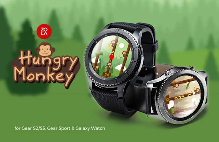 Aplicativo Hungry Monkey para Samsung Galaxy Watch Active