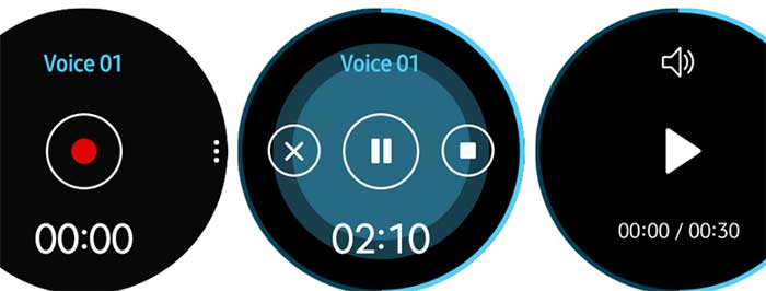 Aplicativo Gear Voice Memo