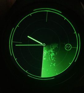 pele de relógio de radar