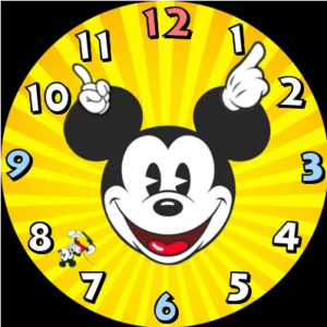 mostrador do relógio mickey-mouse