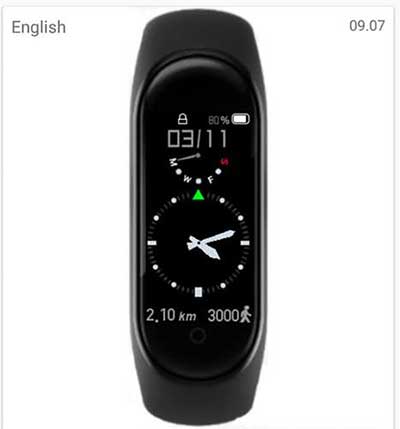 mostrador do relógio analógico para Mi Band 4