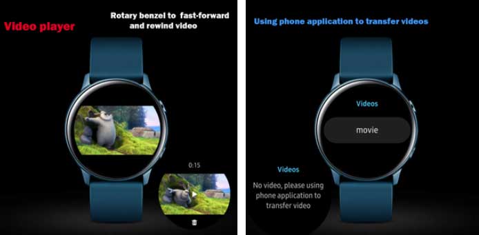 Video Player Pro para Galaxy Watch Active 2