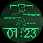 mostrador de relógio pipboy