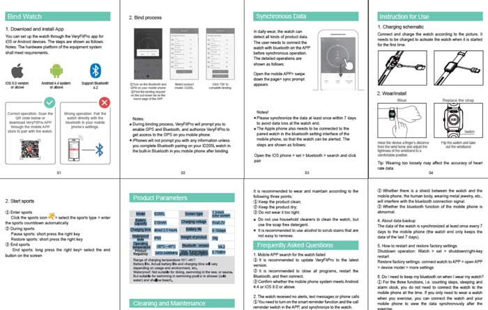 Manual do usuário Lintelek Smartwatch-id205L