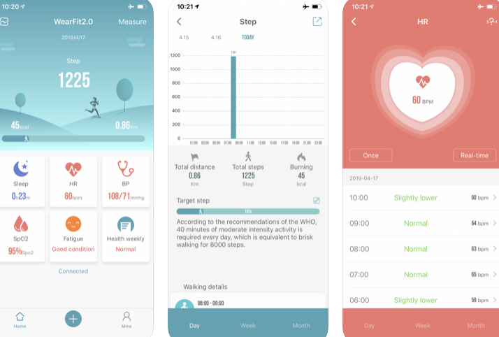 Aplicativo WearFit 2.0 para iOS