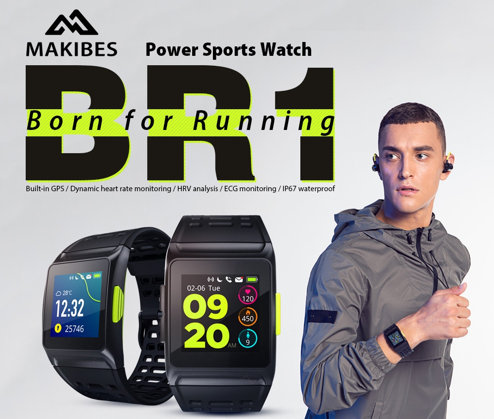 Makibes BR1 Smartwatch - Suporte para aplicativo GPS + Strava